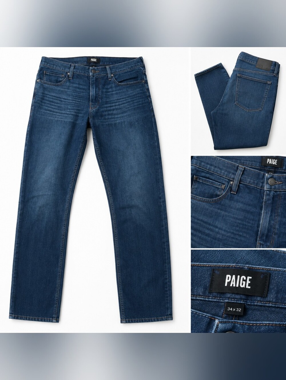 PAIGE Jeans - Classic Dark Wash Men's Jeans - Blue